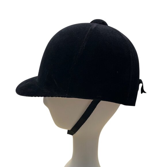 Vintage Westbury Hunt Cap Equestrian Riding Helmet Black Velvet Size 7 3/8 - 60 main image 10